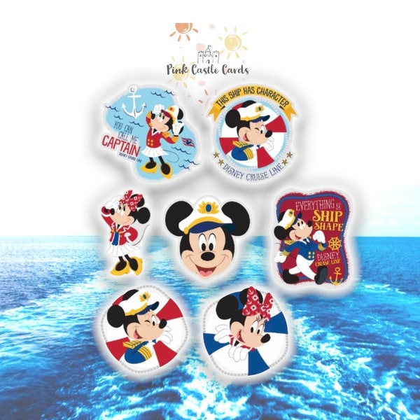 Magnetic cruise door decoration 7  magnets set 7x8cm each stateroom Disney cruise line Mickey Minnie cruise ship thick quality waterproof