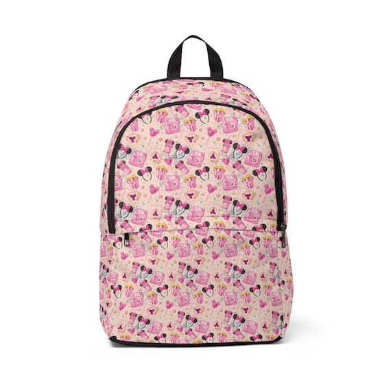 Disney Park Rides Pattern Backpack | Pink Parkhopping Design