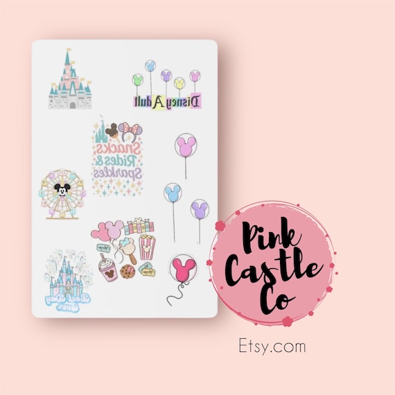 Disney Castle Character Temporary Tattoos | Kids Party Favor Stickers