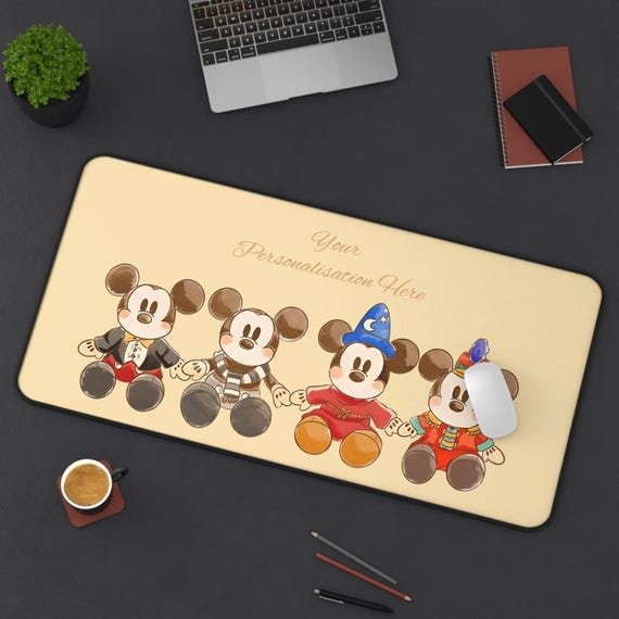 Personalized Mickey Mouse Neoprene Desk Mat: Home Office Decor