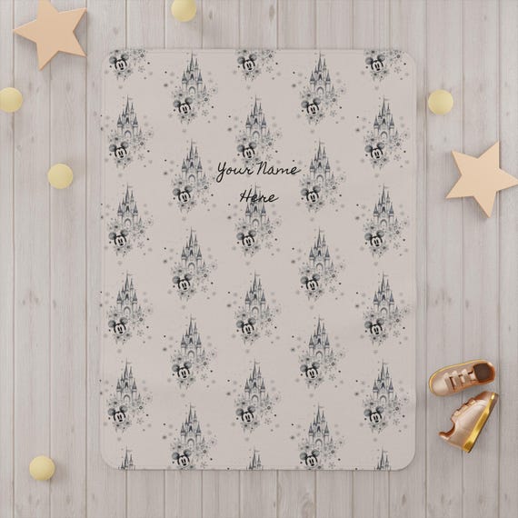 Baby  Blanket, Personalized Disney Parks Inspired Throw, Baby Shower Gift, Custom Name Nursery Decor, Cosy Kids Blanket newborn gift