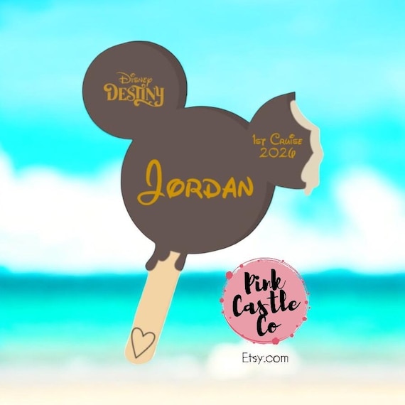Magnetic cruise ship door decoration stateroom Disney cruise line Mickey icecream bar thick quality waterproof personalised large 20x15cm