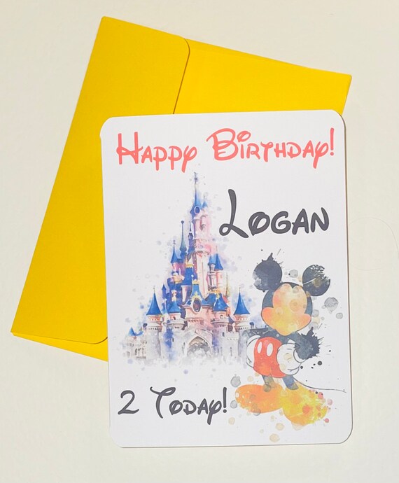 Magically inspired-birthday card-personalised-sleeping beauties castle