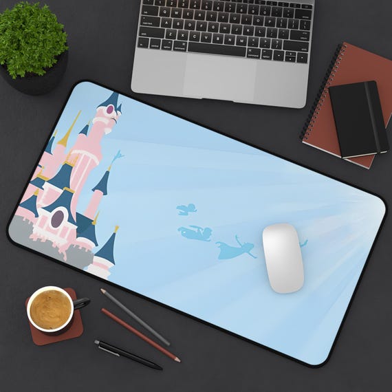 Disney Peter Pan Desk Mat, Castle Mouse Pad, Fairy Tale Office Decor, Gaming Accessory, Gift for Dreamers, Disney-Inspired Desk Mat
