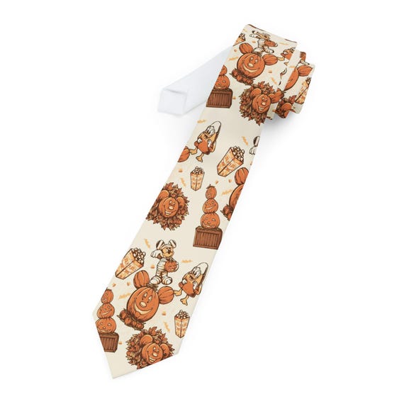 Playful Disney Halloween Not So Scary Mickey Necktie | Quirky Gifts for Men, Unique Fashion Accessories, Fun Ties for Groomsmen, Birthday