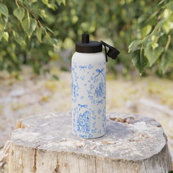 Water Bottle, Disney Park Fantasy Inspired, Stainless Steel Sports Lid, Drinkware, Theme park fan gift, Magical vacation accessory, Disney