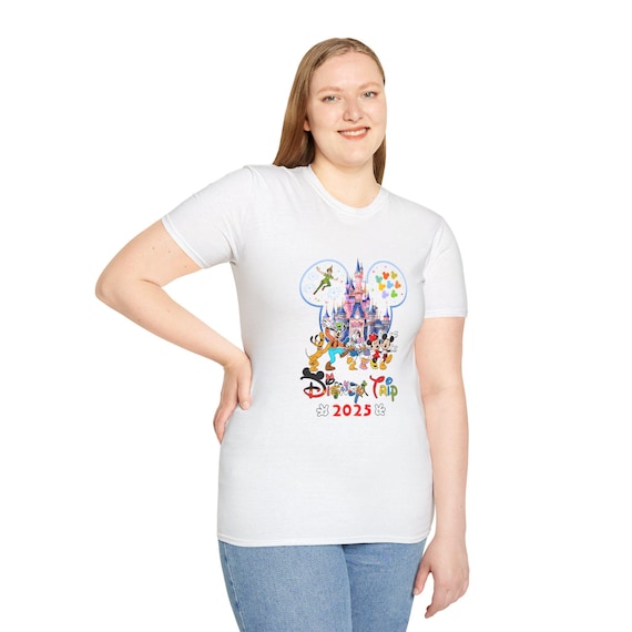 Disney Trip 2025 Unisex Softstyle T-Shirt, Family Vacation Tee, Customizable Shirt, Magical Memories, Gift for Disney Lovers unisex adult