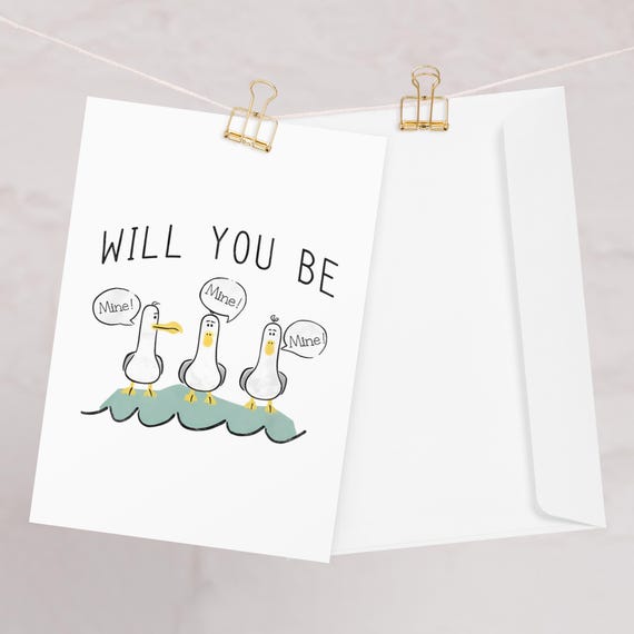 Valentines Finding Nemo inspired Disney 'Mine" Greeting card