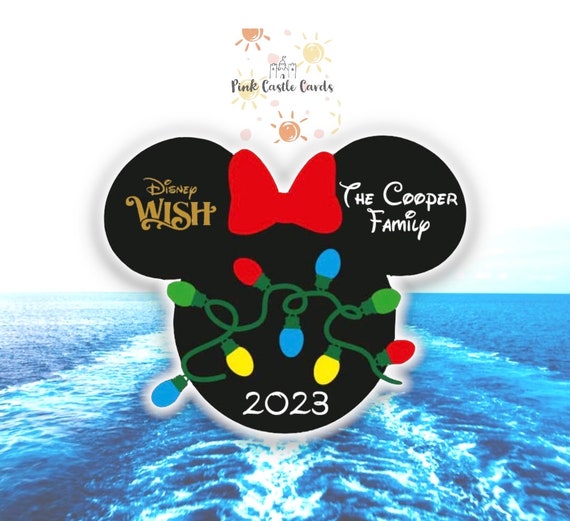 Christmas Magnetic cruise door decoration Family name 10x12cm stateroom Disney cruise line Minnie ship personalised premium waterproof thick