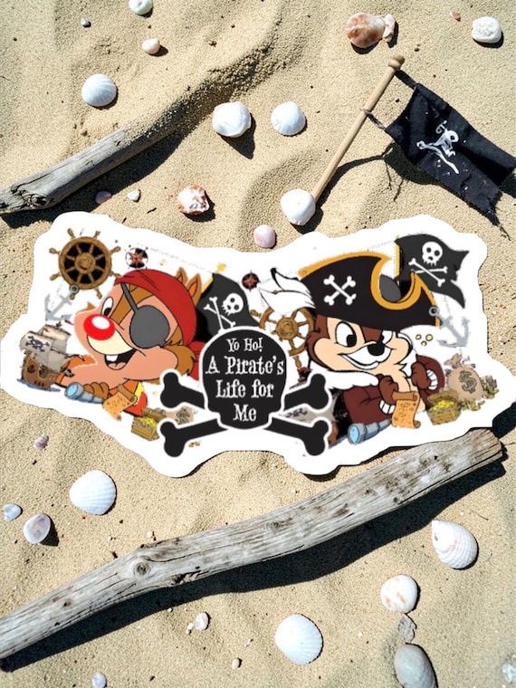 Chip and Dale Pirate Magnetic Door Magnet 20x10cm Disney Cruise Cabin Waterproof Premium