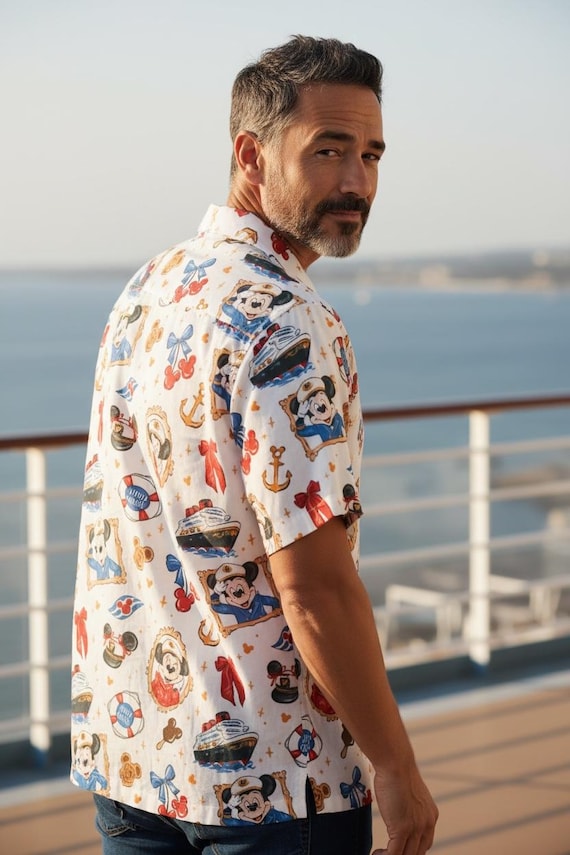 Disney Cruise Mouse Pattern Hawaiian Shirt | All-Over Print