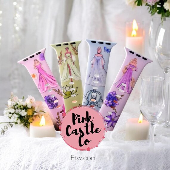 Disney Princess and Castle inspired Apple watch strap band small medium