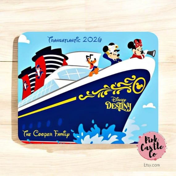 Magnetic cruise door decoration stateroom Disney cruise line Mickey Minnie cruise ship thick quality waterproof personalised large 15x12cm