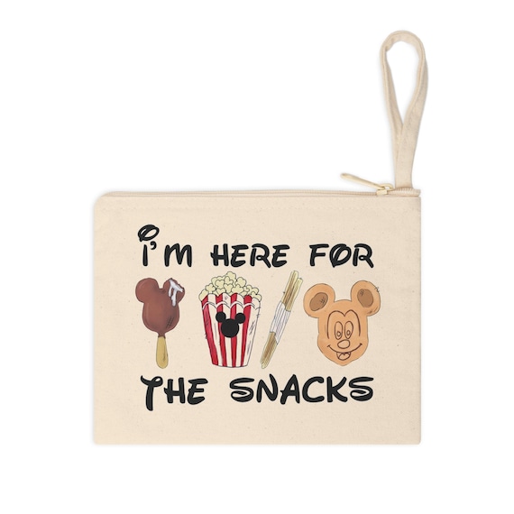 Disney Snack Lover's Zipper Pouch - Fun Accessory for Movie Nights, Travel Essentials, Cute Coin Purse, Small Makeup Bag, Novelty Travel