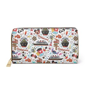 Disney Cruise Line Inspired Wallet, Fun Mickey Minnie Art, Vibrant Zipper Purse, Travel Accessories, Disney Fan Gift, Vacation Essentials image 2