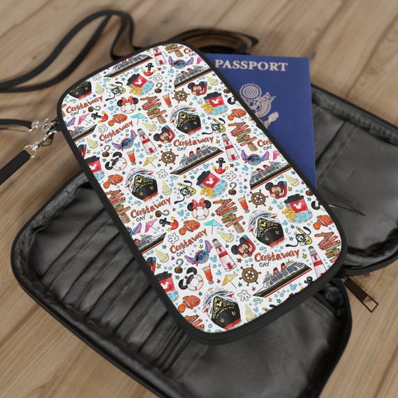 Passport Wallet, Travel Wallet, Disney Cruise Line Inspired Wallet, Cute Travel Essentials Bag, Fun Card Holder