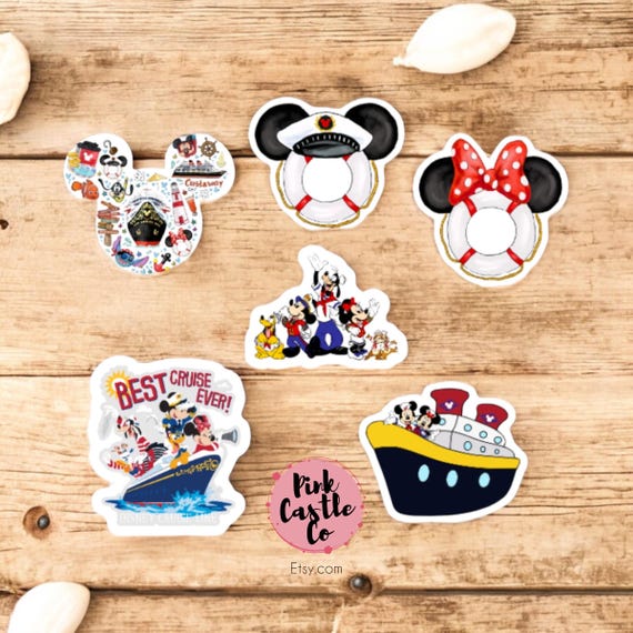 Magnetic cruise door decoration 6 magnets set 7x8cm each stateroom Disney cruise line Mickey Minnie cruise ship thick quality waterproof