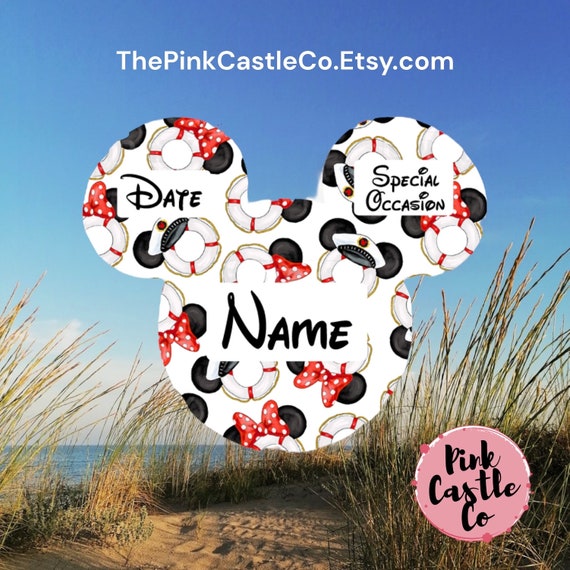 Magnetic cruise door decoration Family name 10x12cm stateroom Disney cruise line Minnie Ship personalised premium waterproof thick