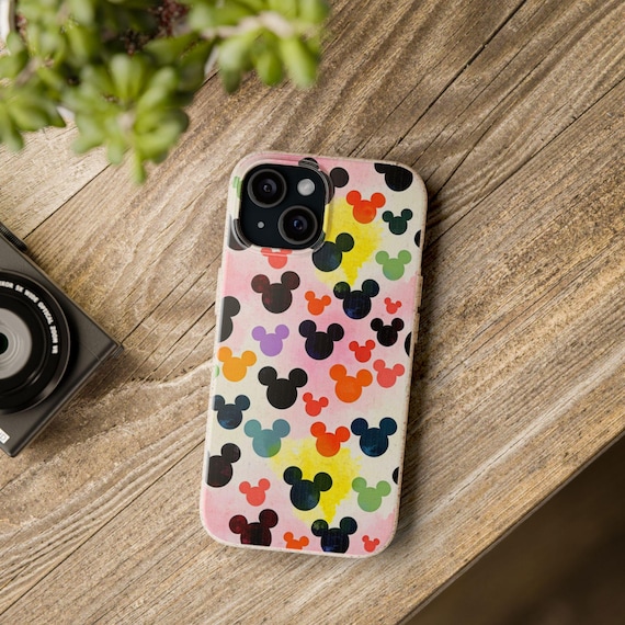 Biodegradable Phone Case Eco Friendly Mickey Mouse Watercolour Bubbles Fun Cute Design Sustainable Gift Cute Cover Disney Samsung iphone