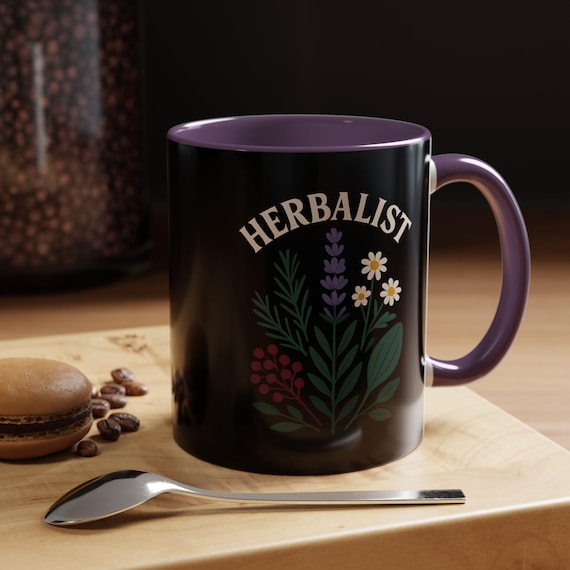 Herbalist floral botanical design Mug | Accent coffee mug gift