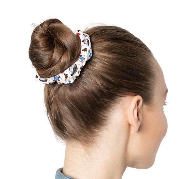 Captain Mickey CruisePattern Scrunchie | Nautical Disney Cartoon Hair Accessory