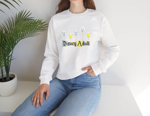 Disney  fan Character Balloons embroidered Crewneck Sweatshirt | minimalist balloon art