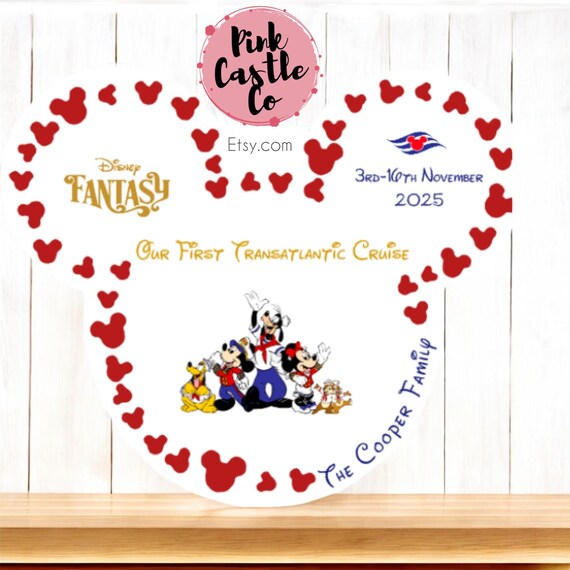 Captain Mickey Minnie ship Magnetic door decoration Family name various sizes stateroom Disney cruise line personalised premium waterproof