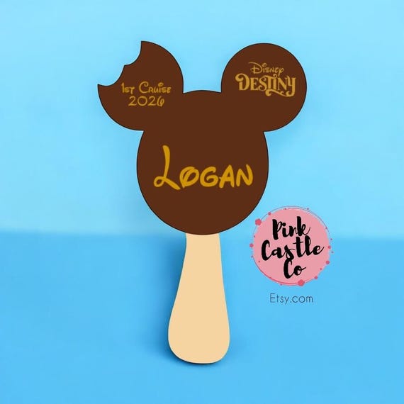 Magnetic cruise ship door decoration stateroom Disney cruise line Mickey icecream bar thick quality waterproof personalised large 20x15cm