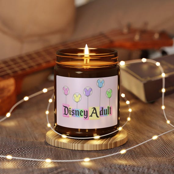 Disney Adult Candle, Scented Soy Candle in Amber Jar, Multi-Size, Magical Home Decor, Cozy Gift Idea, Relaxation Candle, Disney Lover Gift,