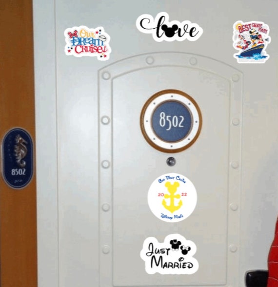 Magnetic Disney cruise door decoration magnets small 9x8cm personalised names stateroom mickey Minnie magic premium thick waterproof
