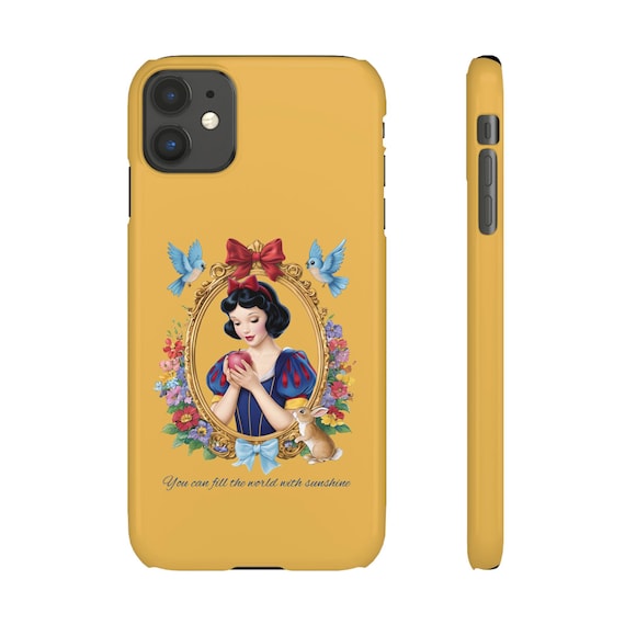 Disney Princess Snap Case, Snow White Inspired Phone Cover, iPhone Samsung, Gift for Disney Fan, Fairy Tale Phone Case, Cute Princess Gift,