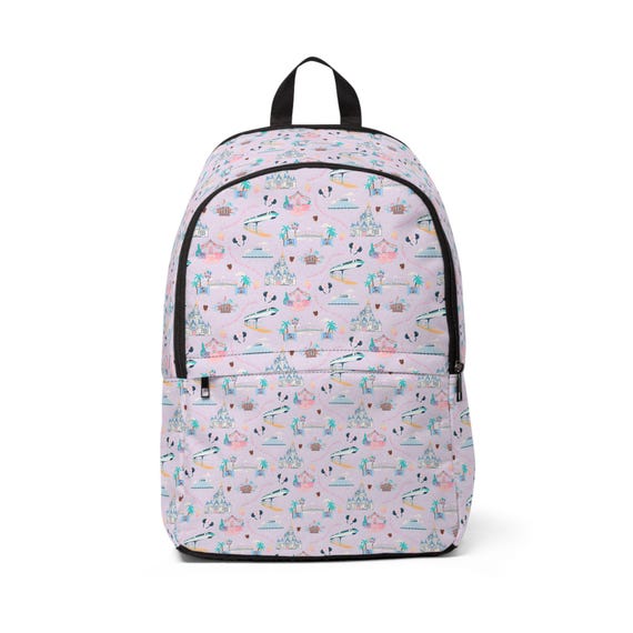 Disney World Park Rides Pattern Backpack | Parkhopping Cute Bag