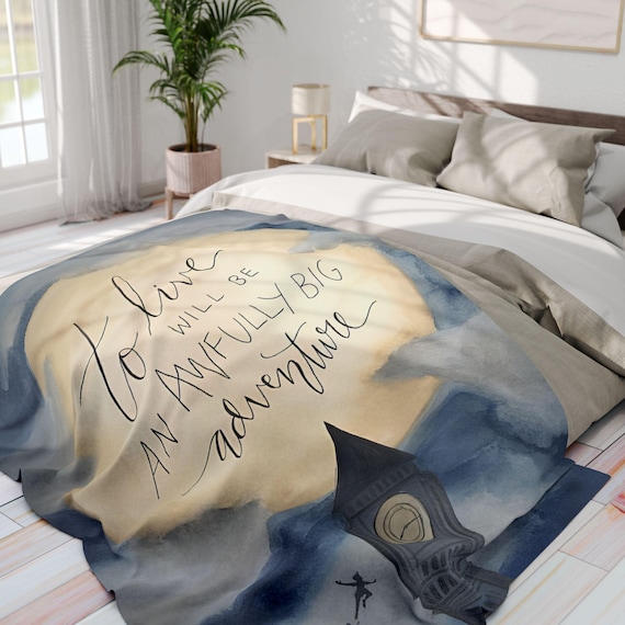 Fleece Blanket, Peter Pan Quote, Home Gift, Baby Adult, Personalized, Housewarming, Cute, Fun, New Baby, Arctic Decor, Cozy Throw