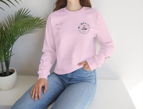 Cruise Ship Wreath Personalized Sweatshirt | Nautical Disney Cruise Crewneck