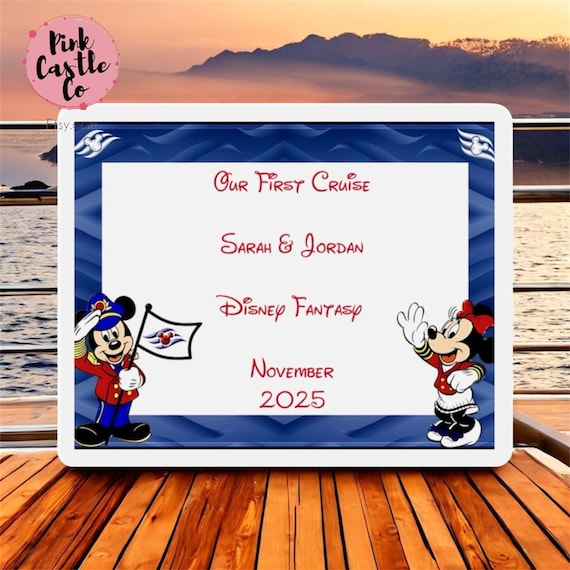 Disney Cruise Die-Cut Magnet - Family Keepsake & Vacation Souvenir, Fun Travel Decor - Personalized Ship Magnet