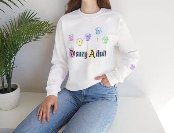 Disney Adult sweatshirt | Pastel Mickey balloon crewneck