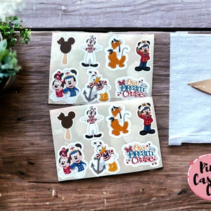 Cruise Micky Minnie Goofy Micky Bar Laptop Sticker Disney Cruise Linie Aufkleber Telefon Planer Wasserflasche Sammelalbum Souvenir Nautical