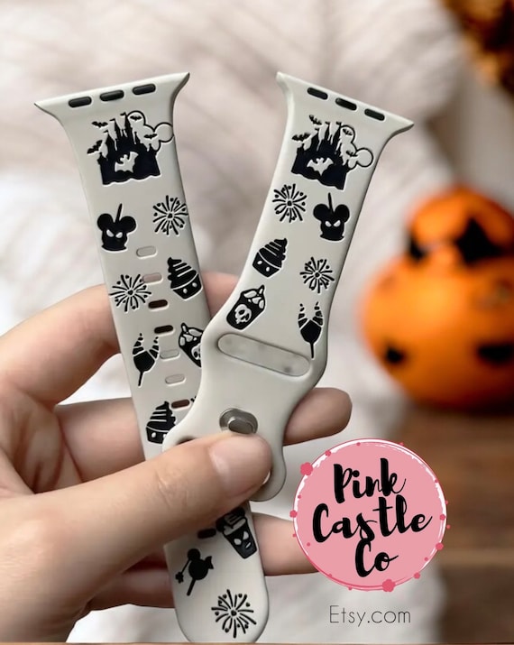 Disney Parks Apple watch strap band small medium castle attractions Mickey Mouse Halloween not so scary party snacks