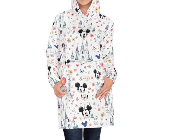 Mickey Castle Allover Print Hoodie Dress