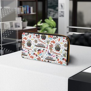Disney Cruise Line Inspired Wallet, Fun Mickey Minnie Art, Vibrant Zipper Purse, Travel Accessories, Disney Fan Gift, Vacation Essentials image 5