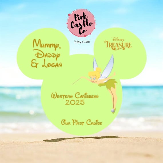 Magnetic door decoration Tinkerbell Fairy 10x12cm stateroom Disney cruise line  ship personalised waterproof premium magnet