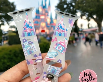 Disney Parks Apple watch strap band small medium castle attractions mickey mouse minni space mountain studios small world