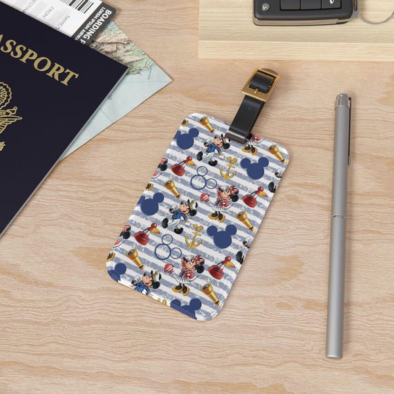 Nautical Luggage Tag, Disney Cruise Line Travel Accessory, Personalized Gift, Disney Vacation, Kids Travel Tag, Unique Baggage Identifier