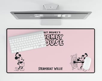 Micky Maus Steamboat Willie Schreibtischmatte - Gaming Mauspad