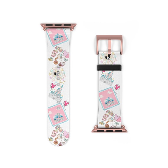 Disney Castle Pastel Pattern Watch Band | Disney Parks Inspired
