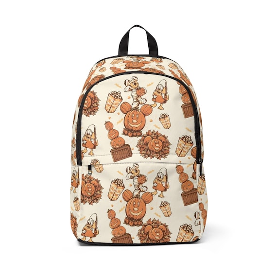 Unisex Fabric Backpack, Mickey's Not So Scary Halloween Pumpkin Bag, Trick or Treat Rucksack, Disney Halloween School Backpack, Costume