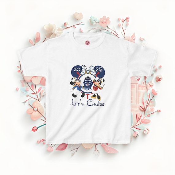 Personalised Kids T-shirt,Disney Cruise inspired Lets Cruise 2025,Family Vacation Shirt,Childrens Apparel,Trip T-Shirt,Summer Adventure Gear