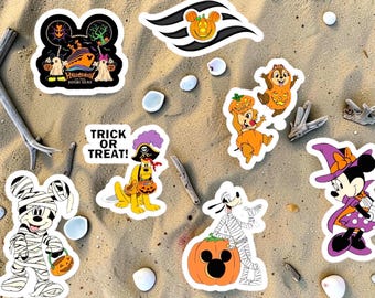 Halloween on the High Seas Door Magnets Set of 7 Disney Cruise Door Decorations Cruise Cabin Decor, Family Cruise Gift Waterproof Magnet Set