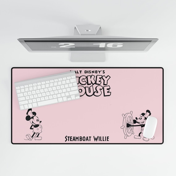Mickey Mouse Steamboat Willie Desk Mat - Gaming Mouse Pad