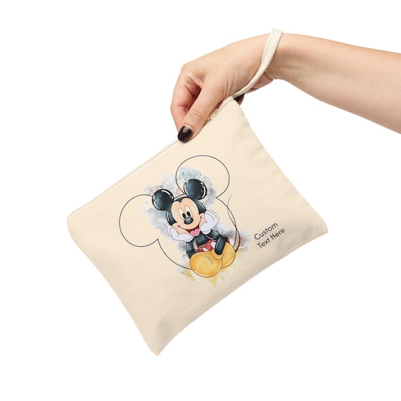 Disney Mickey Inspired Watercolour Cute Personalised Accessory, Bag, Makeup Case, Coin Purse, Travel Organizer, Gift for